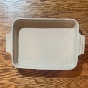 Le Creuset Cream Rectangular Ceramic Casserole Dish with Side Handles
